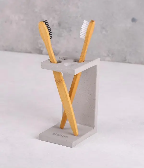 Antrasit Gri Beton Diş Fırçalık