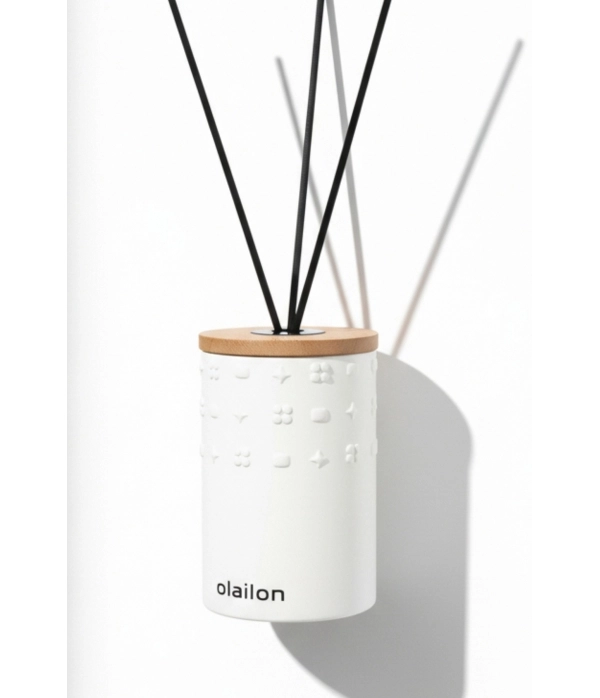 Luxury Odunsu Kokulu Dekoratif Çubuklu Oda Kokusu 50ml, Beton Gövde, Ahşap Kapak