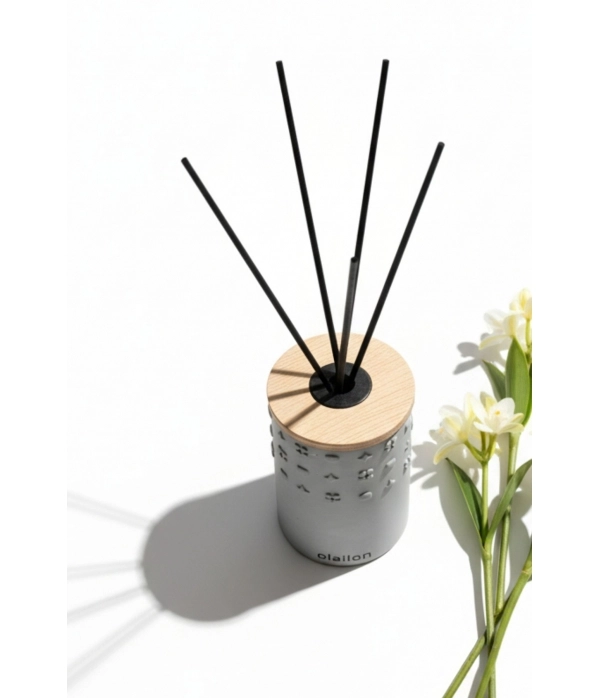 Luxury Vanilya Kokulu Dekoratif Çubuklu Oda Kokusu 50ml, Beton Gövde, Ahşap Kapak