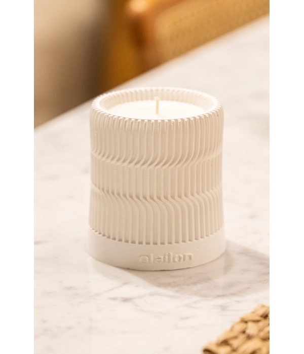 Serrated, Amber Kokulu, Dekoratif Beton Mum Bej Renk