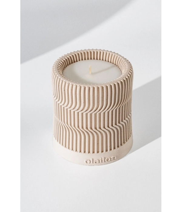 Serrated, Amber Kokulu, Dekoratif Beton Mum Bej Renk