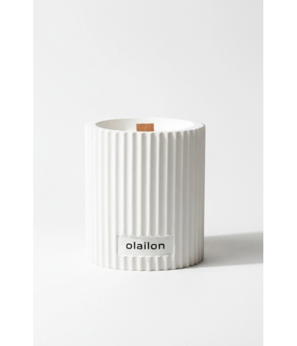 Şık Tasarımlı Dekoratif Odunsu Kokulu Beton Mum