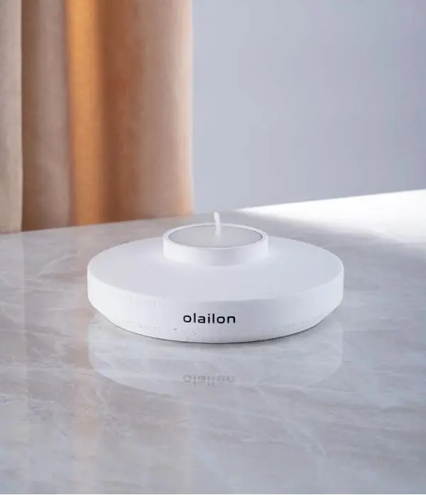 Space Tealight Beton Mumluk Beyaz
